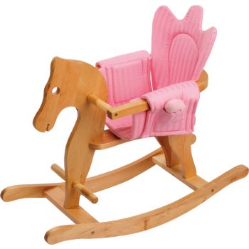 Cavallo a dondolo con rivestimento sedile