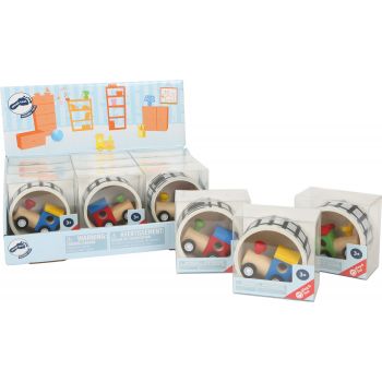 Display Locomotiva in legno con binari in nastro adesivo