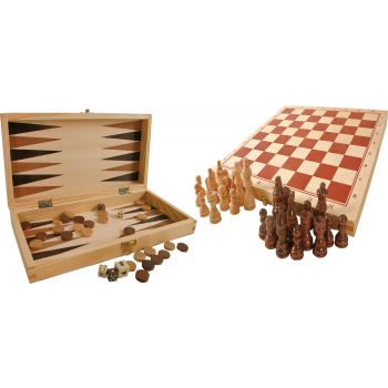 Giochi classici in valigetta di legno 3 in 1