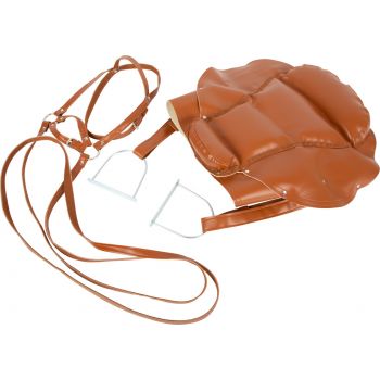 Set con sella e imbrigliatura per cavallo di legno