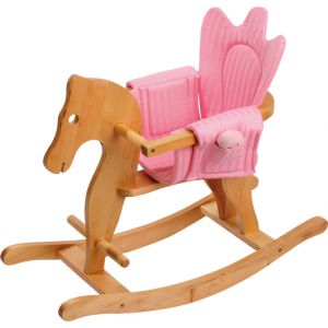 Cavallo a dondolo con rivestimento sedile